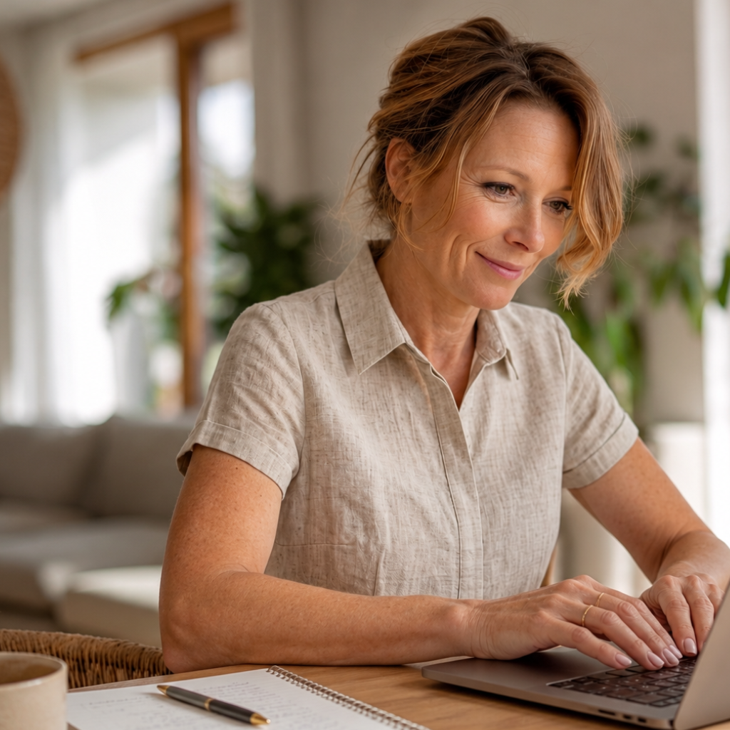 Frau arbeitet an ihrer Bewerbung am Laptop – modernes Recruiting und digitaler Bewerbungsprozess | Andrea Ruisinger Akademie